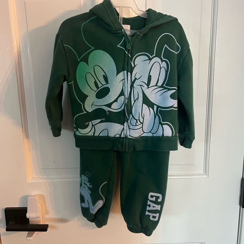 GAP Green Character Hoodie and Pants Set